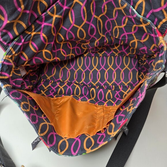 Vera Bradley Jazzy Bloom Diamond Quilted Messenger Bag Women's Floral Everyday - Picture 6 of 10